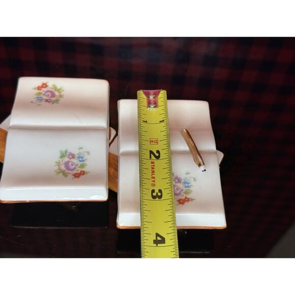 Pair Antique Porcelain Books Bernasconi AF South Post-Bidg. L Naples Italy - Picture 7 of 8